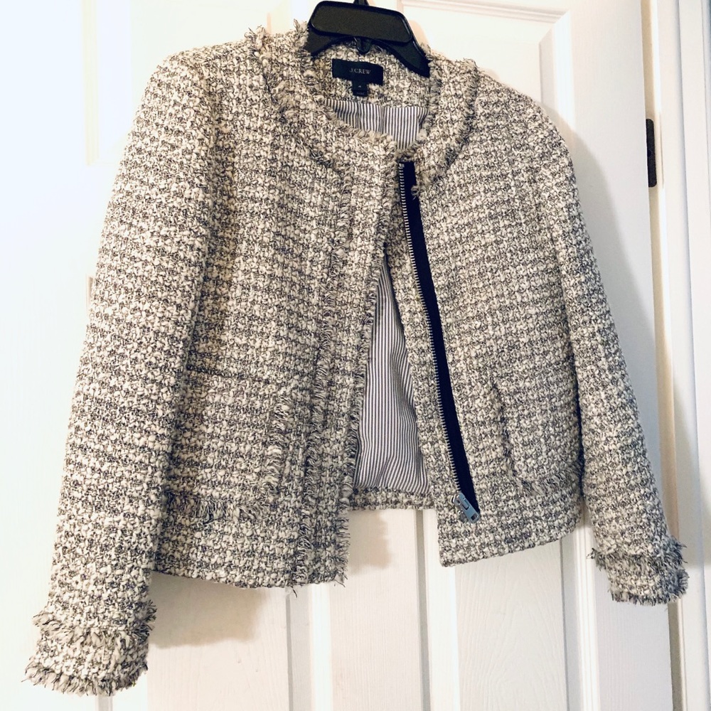 J Crew metallic tweed Lady jacket
